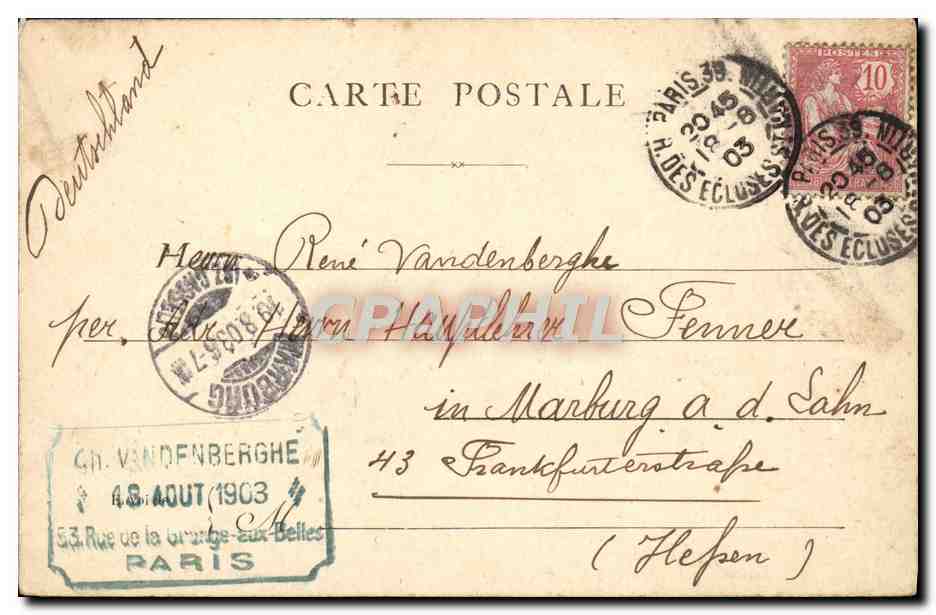 CPA Paris Jardin Du Luxembourg — Verso