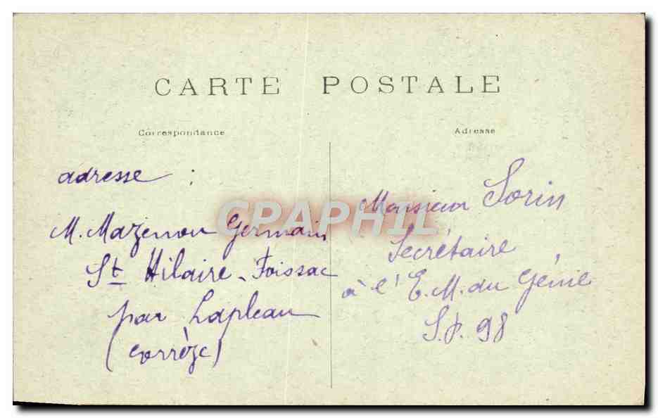 CPA Paris La Sainte Chapelle — Rückseite