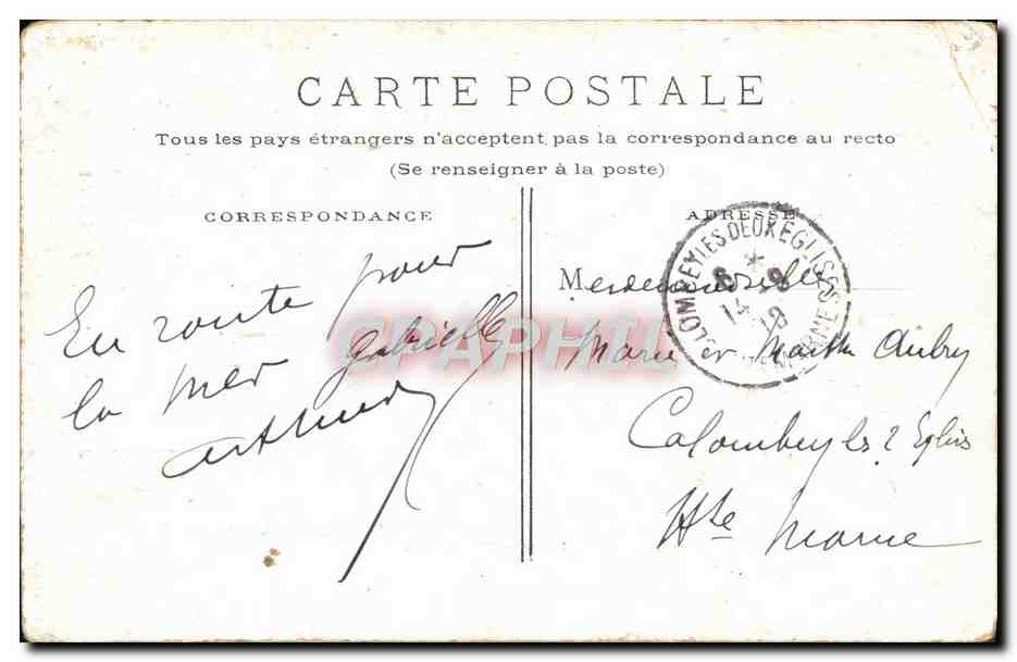 CPA Paris Eglise Notre Dame — Rückseite