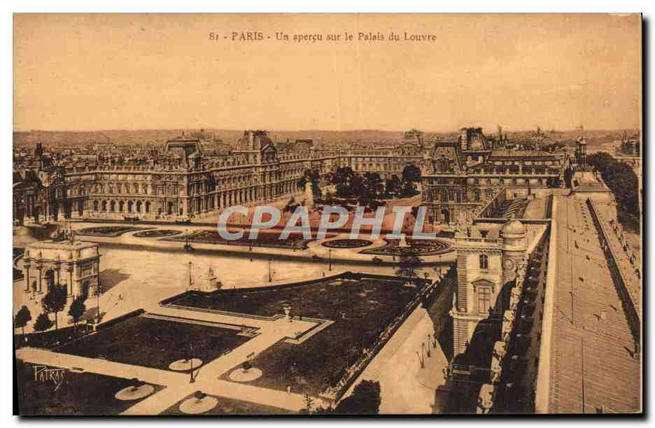CPA Paris Un apercu Sur le Palais du Louvre