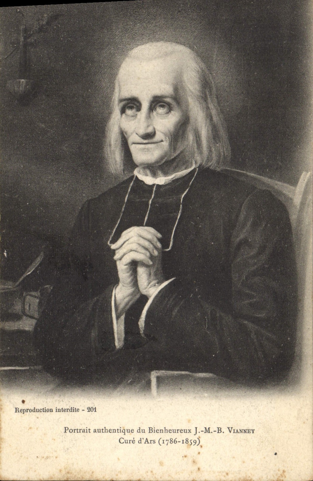CPA Portrait authentique du bienheureux JMB Vianney Cure d'Ars