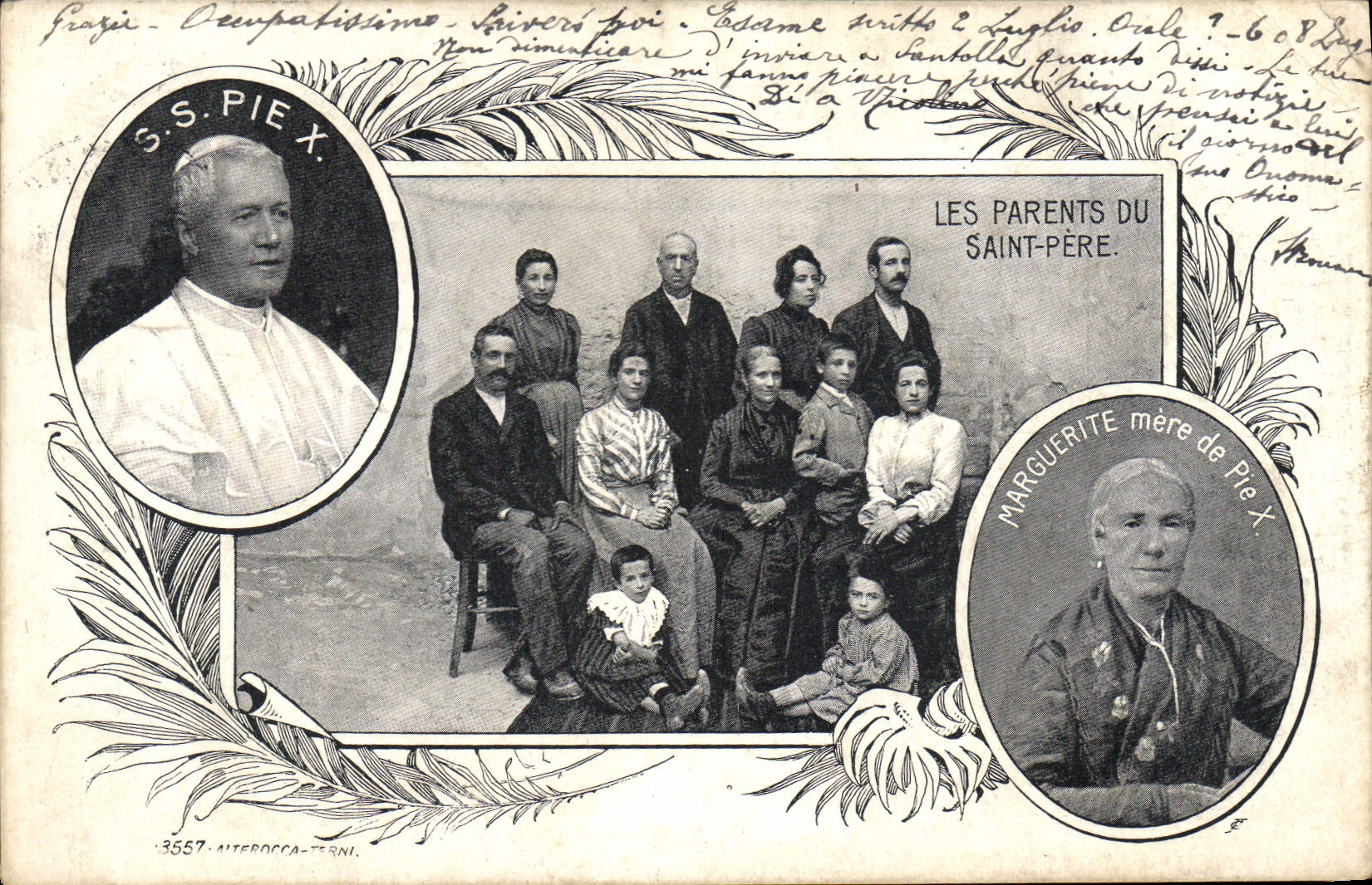 CPA Pape Les parents du Saint Pere SS Pie X Marguerite 