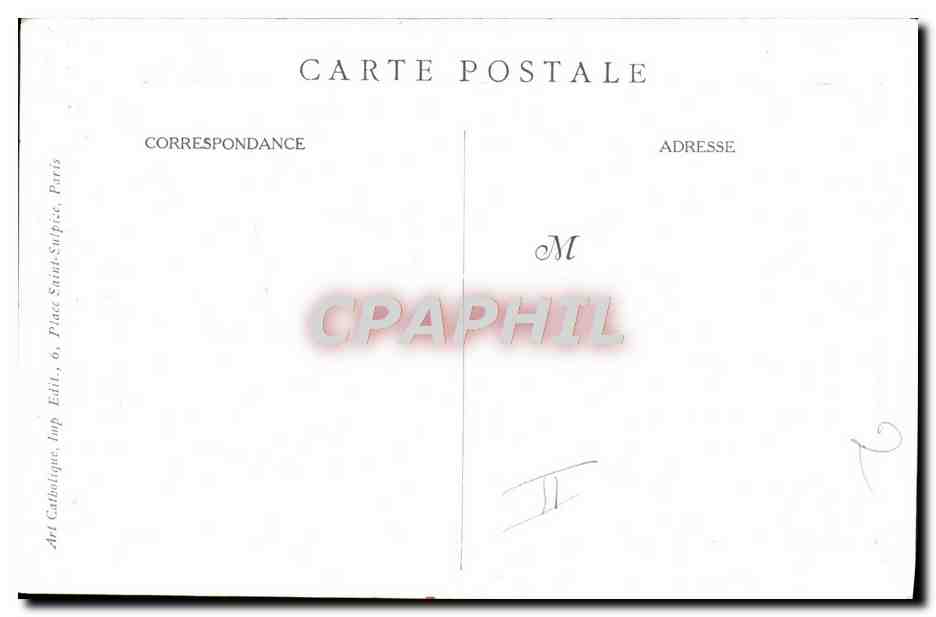 CPA Son eminence le cardinal Mercier Christ — Rückseite