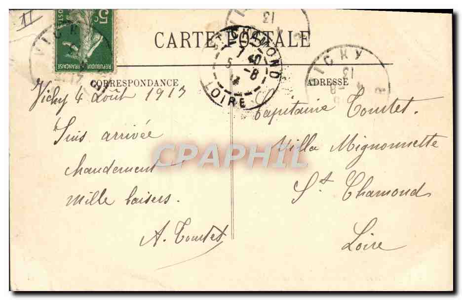 CPA Thermalisme Vichy La Source De La Grande Grille — Rückseite
