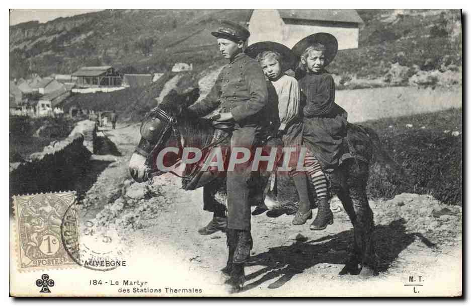 CPA Thermalisme Auvergne Le Martyr Des Stations Thermales Ane Mule