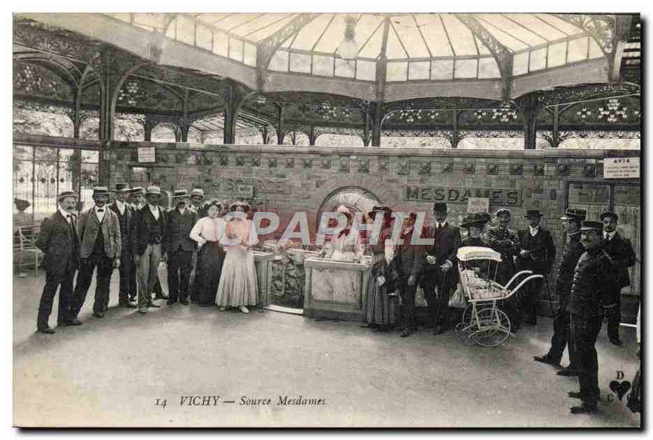CPA Thermalisme Vichy Source Mesdames