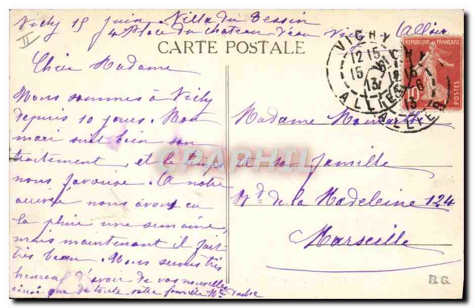 CPA Thermalisme Vichy Source Mesdames — Rückseite