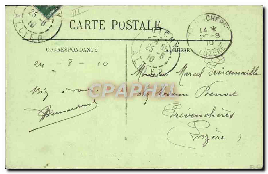 CPA Thermalisme Vichy La Source Des Celestins — Rückseite