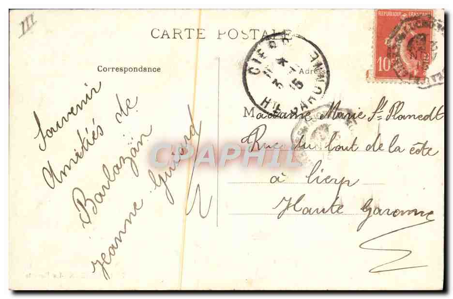 Barbazan - La Buvette — Fontaine avec globe métallique — éditeur inconnu, n°7 — Rückseite
