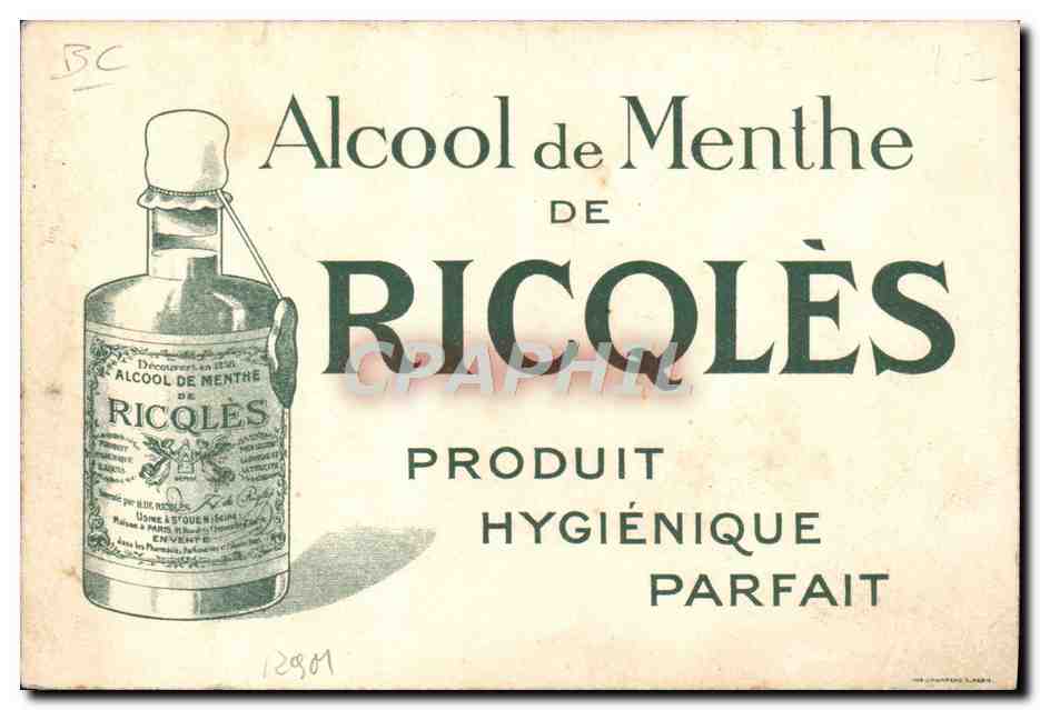 L'ESCRIME — Les Sports — Dessin de Marcel Capy — Édité par l'Alcool de Menthe de Riccolès — Reverso