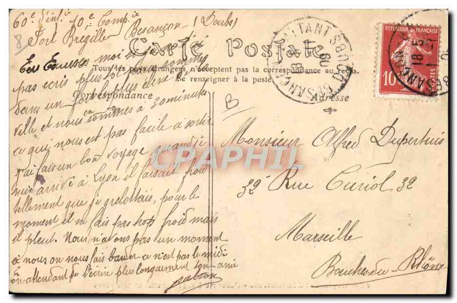 60ème Régiment d'Infanterie — L'Escrime à la baïonnette. En téléparez — Verso