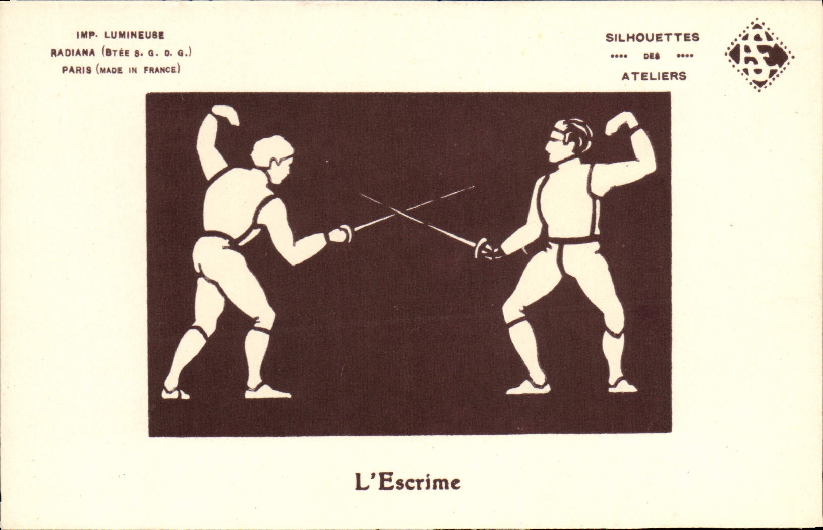 L'Escrime — Silhouettes des Ateliers Radiana — Paris (Made in France)