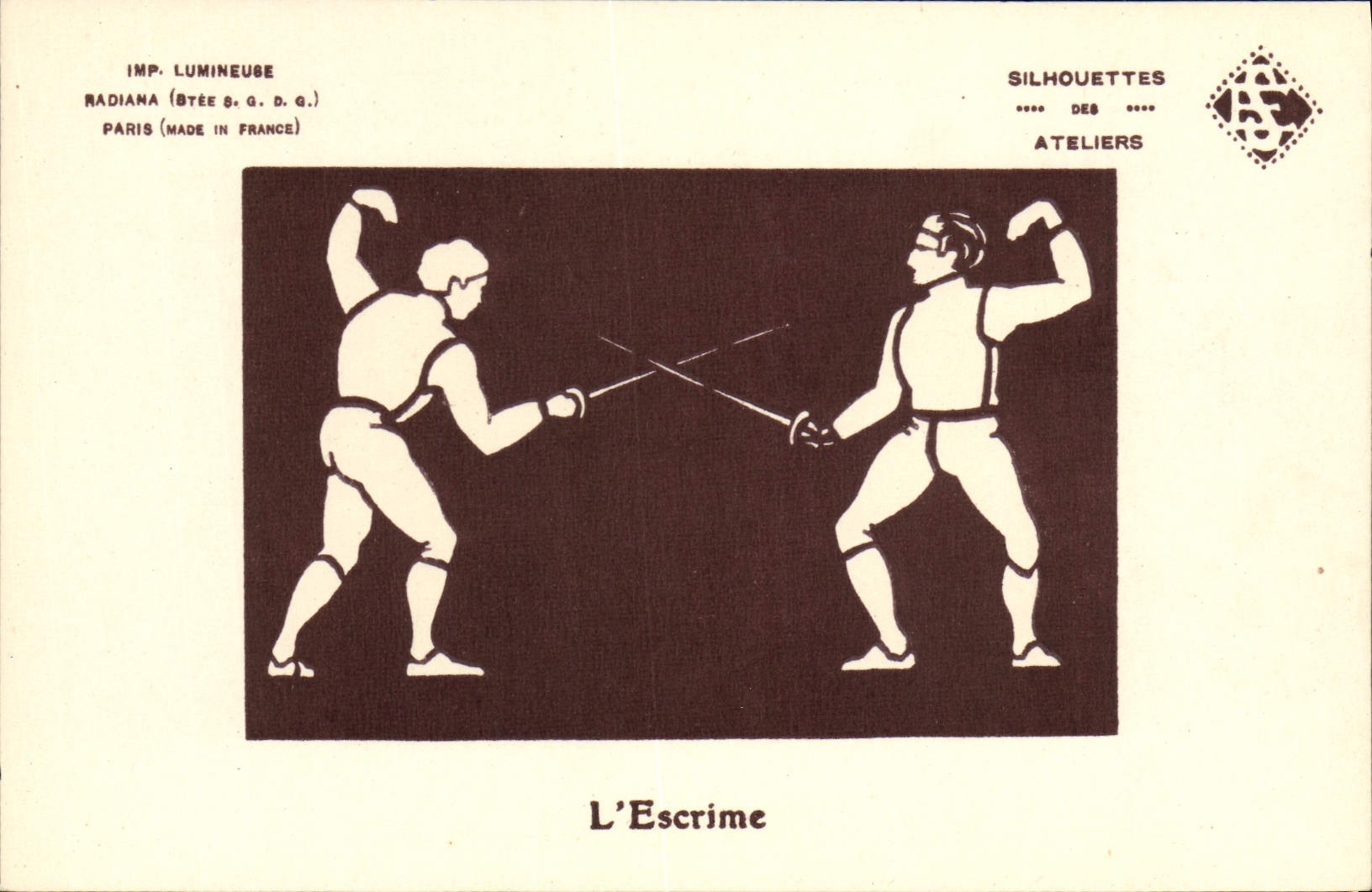 L'Esgrime — Silhouettes des Ateliers Radiana — Paris (Made in France)