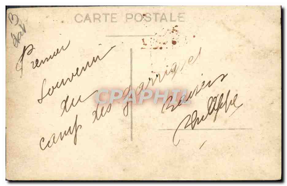 Spectacle de sabre — Camp des Géographes — Éditeur non identifié — Verso