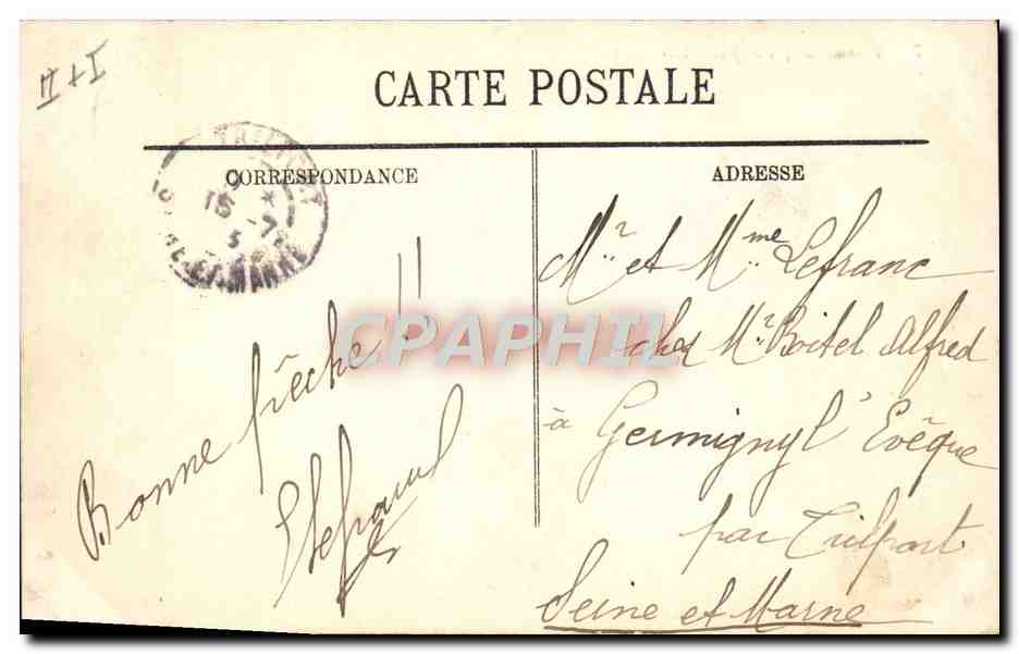 CPA Bateau Paquebot Transatlantique en pleine mer — Verso