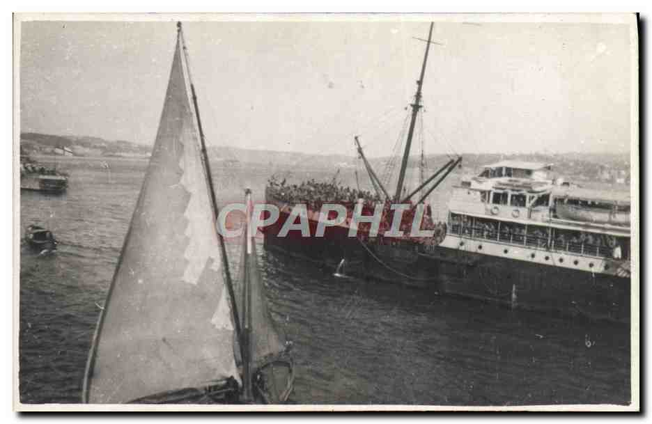 CARTE PHOTO Bateau Paquebot 