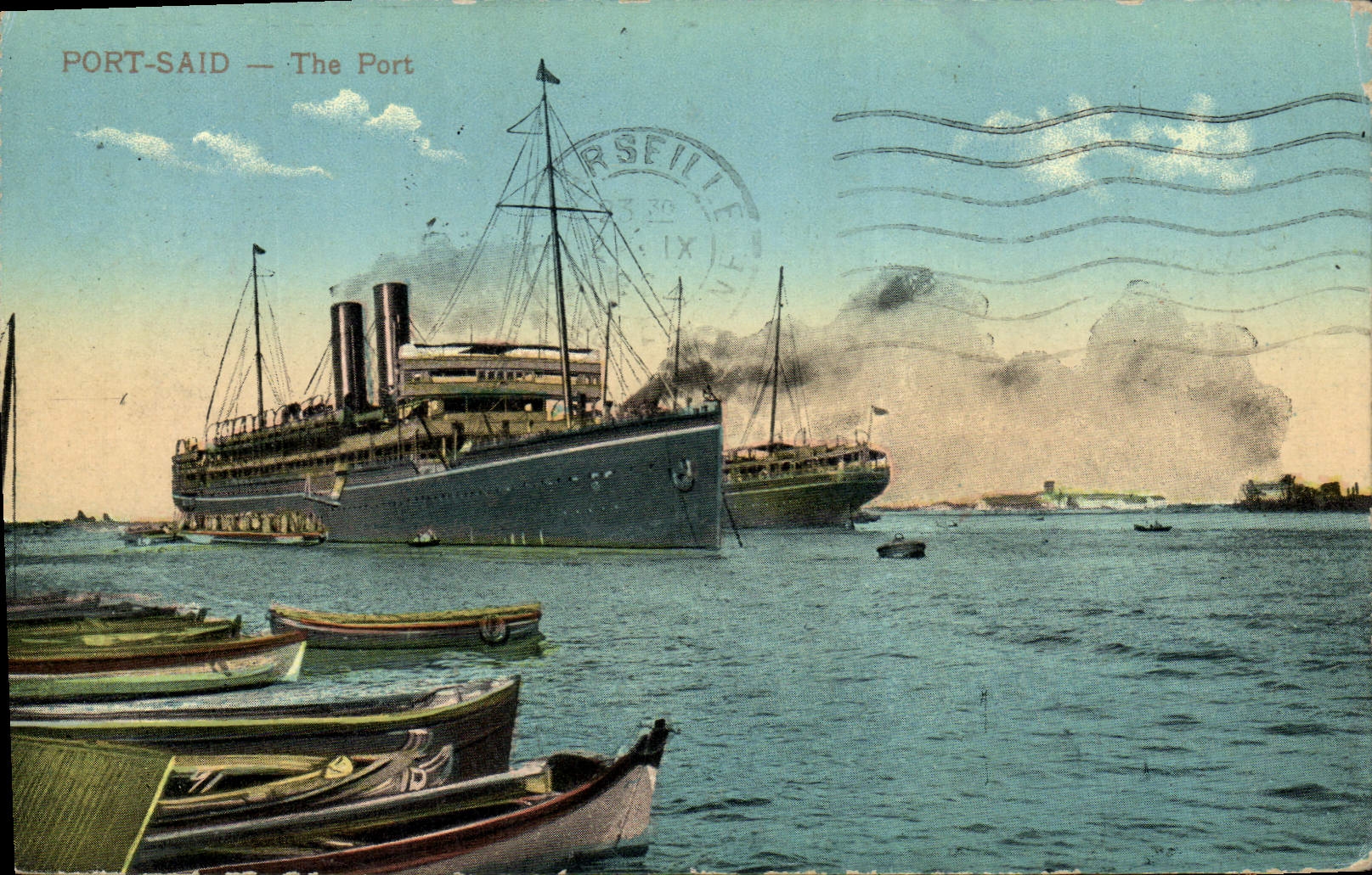 Port-Saïd — Il porto — La Cartolina d'epoca Port-Saïd, serie 648, n° 537