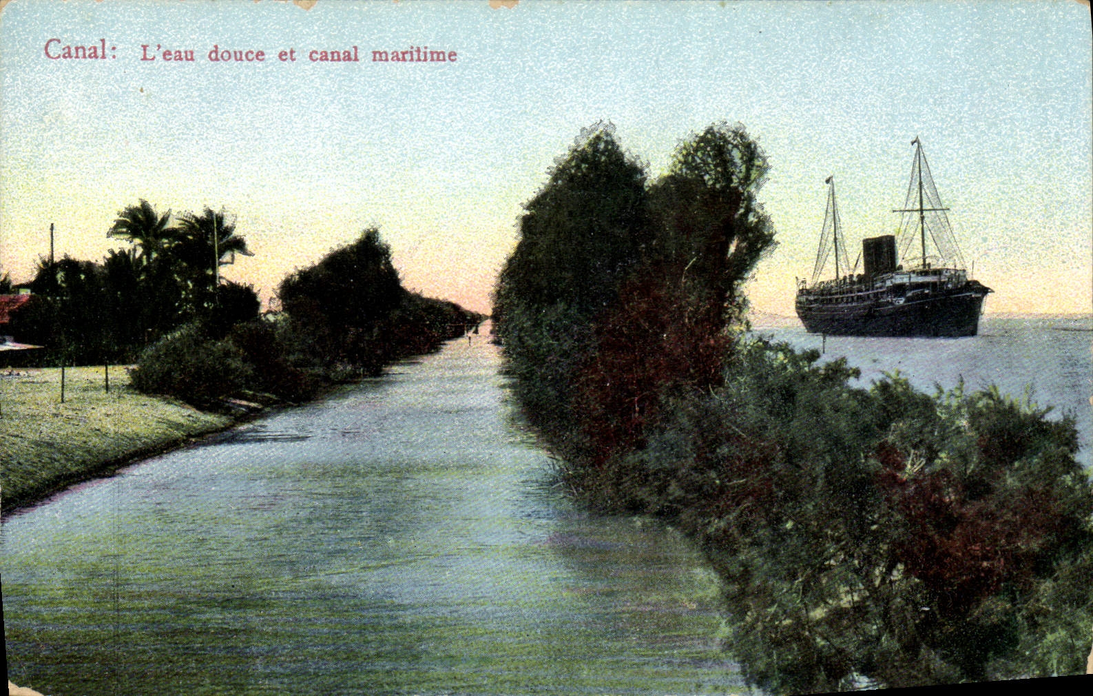 Canal: L'eau douce et canal maritime — The Cairo Postcard Trust, n° 289