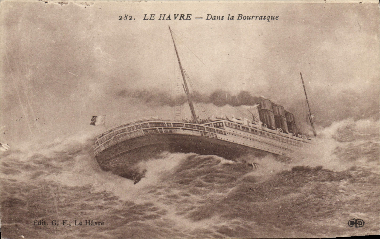 Le Havre — Dans la Bourrasque — Edit. G. F., Le Havre - Anverso