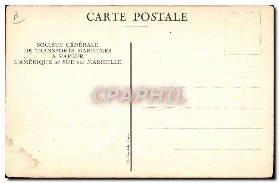 CPA Bateau Paquebot SGTM Paquebot de 1ere classe a une place  — Verso