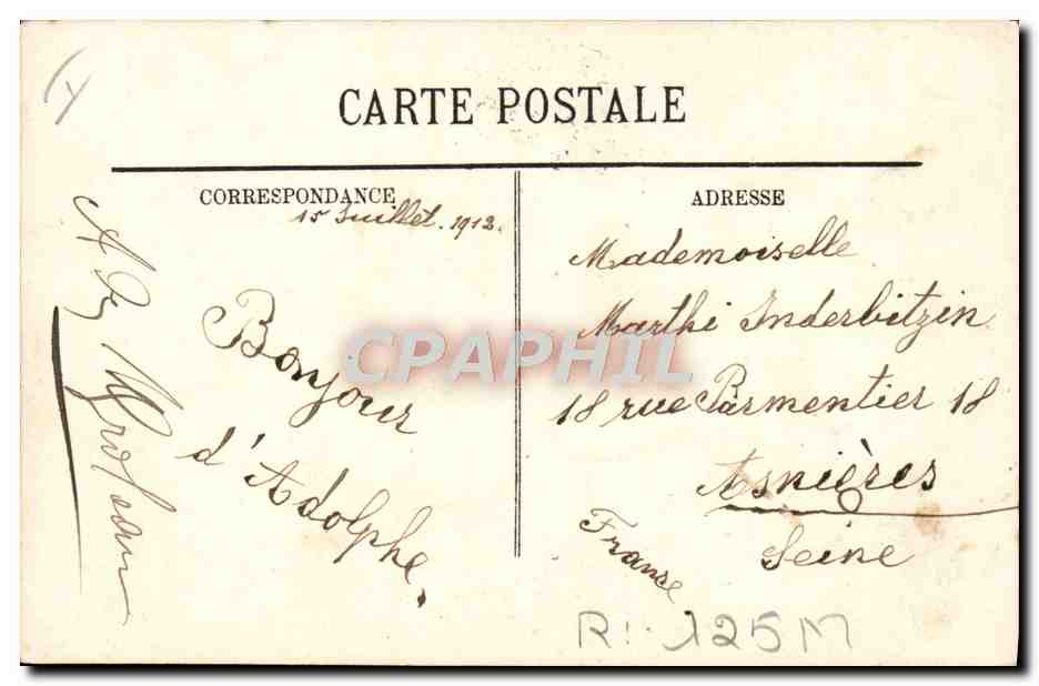 CPA Femme Maillot de Bains L'heure du bain — Verso