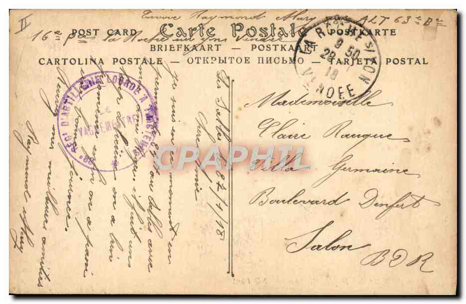 CPA Femme Maillot de Bains Chien  — Rückseite