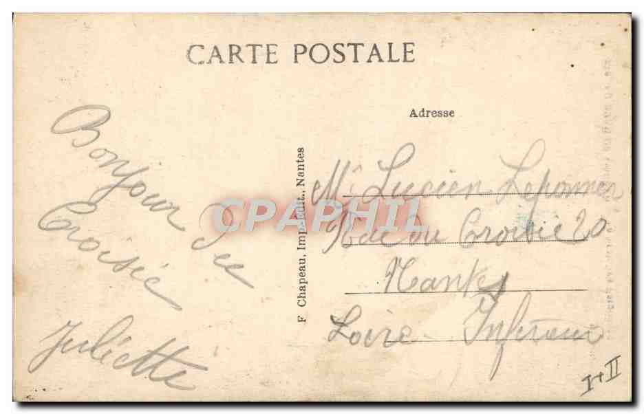 Ai Margini Dell'Oceano — La Battagliera Baggiatrice — F. Chapeau, Nantes, n°228 — Verso