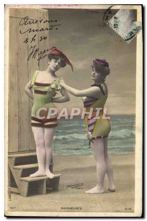 Deux baigneuses — sur plage — Anthony's, Paris, n° 957
