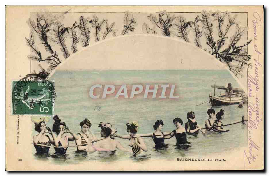 Baigneuses La Corde — CPAPHIL n°32 — Édition de Pichard