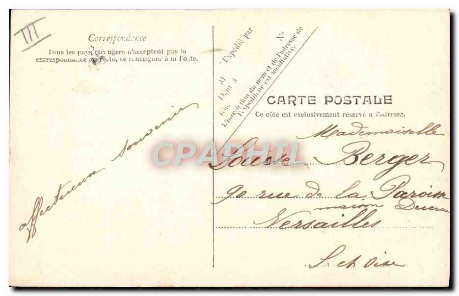 Femme en maillot de bain — plage rocheuse — A.M. Denis — Verso
