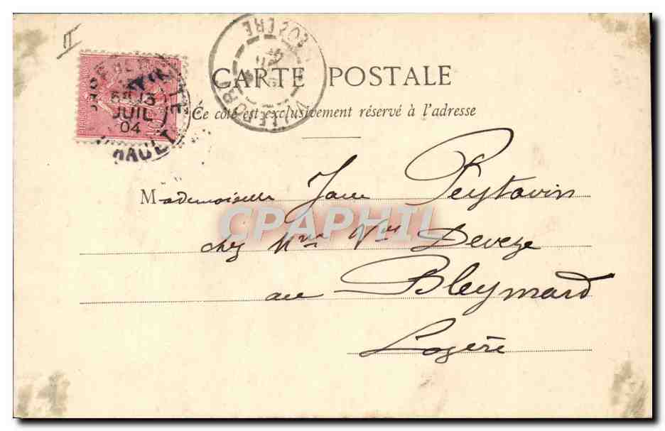 Sur la Plage — femme en maillot de bain et ombrelle — Phototypie A. BERENET & CIE, NANCY — Reverso