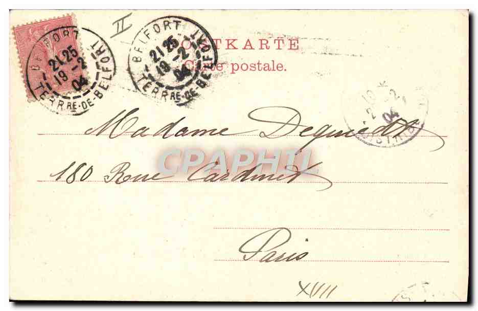 Jardin zoologique — Souvenir de Mulhouse — éditeur Déjardin, Mulhouse — Verso