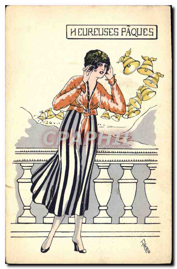 CPA Fantaisie Illustrateur Femme Paques Pero