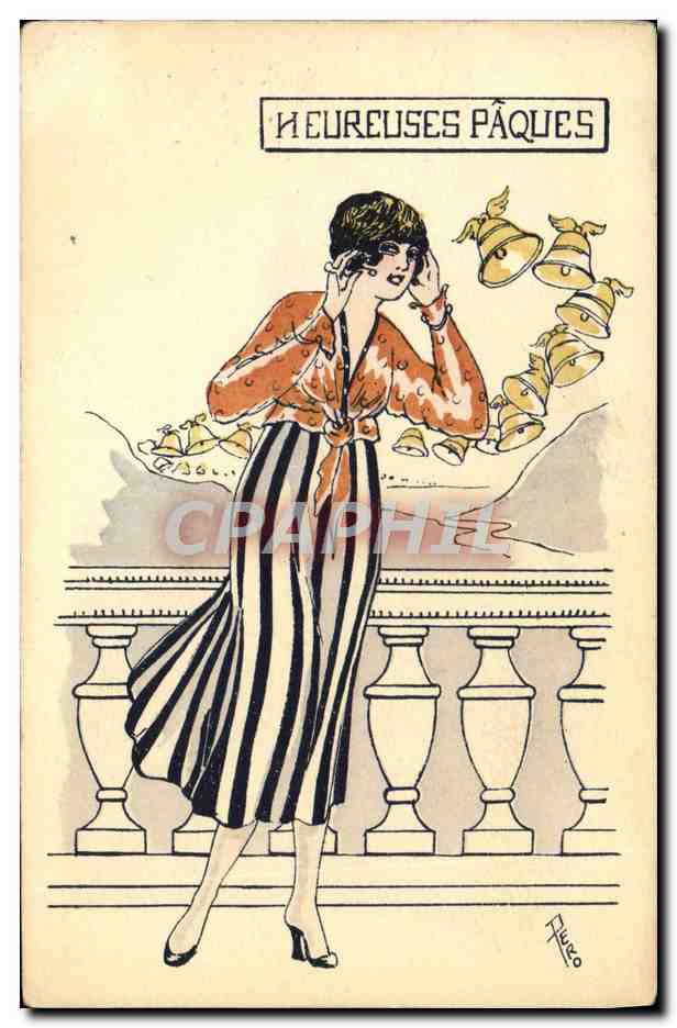 CPA Fantaisie Illustrateur Femme Paques Pero