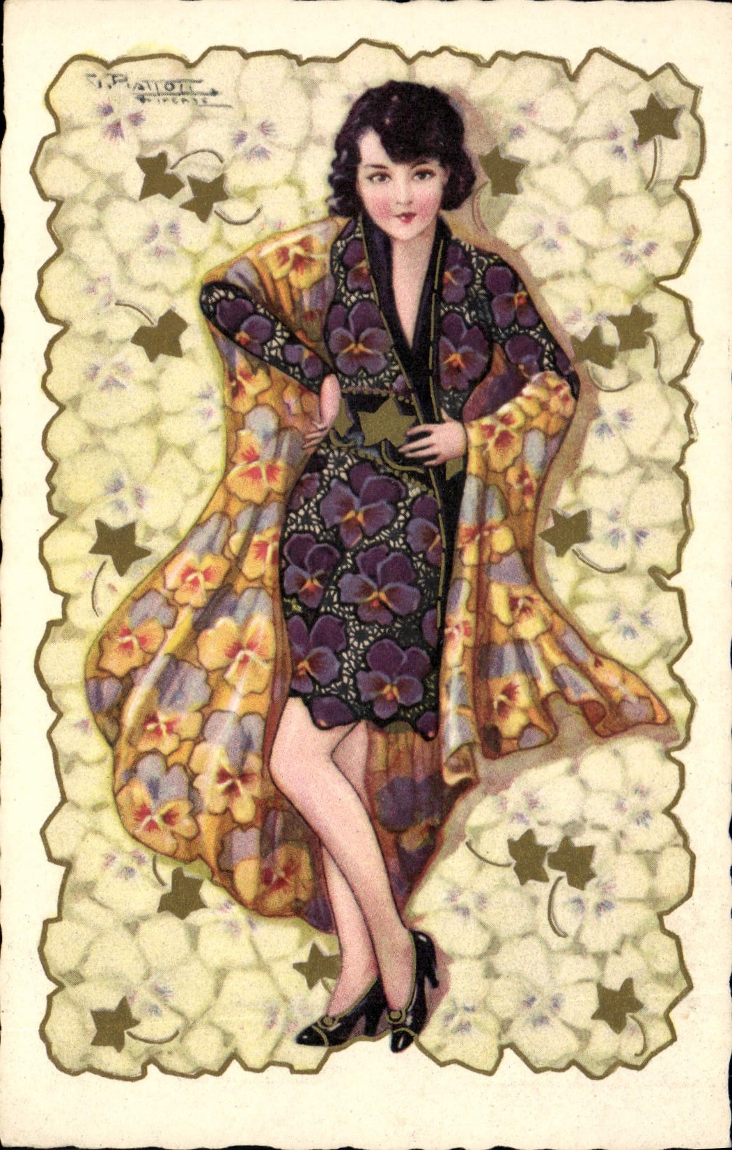 CPA Fantaisie Illustrateur Femme