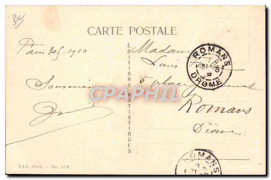 CPA Fantaisie Illustrateur Raillod Femme Sourire de Paris  — Rückseite
