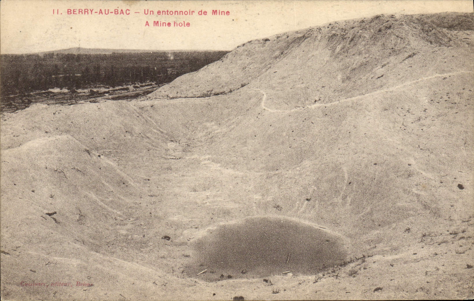 CPA Militaria Berry Au Bac Un Entonnoir De Mine 