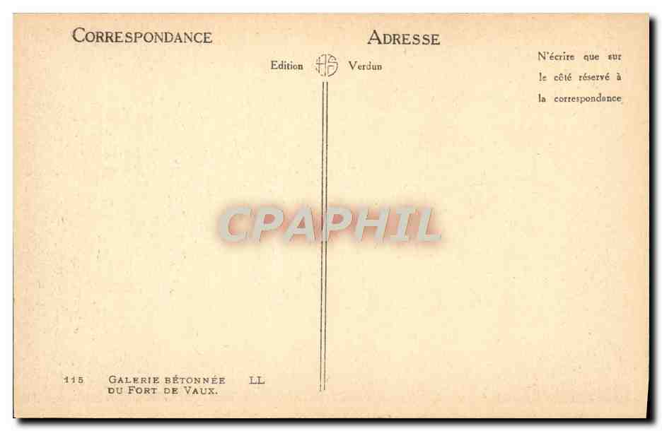 Galerie bétonnée — Fort de Vaux — Édition Verdun — Reverso