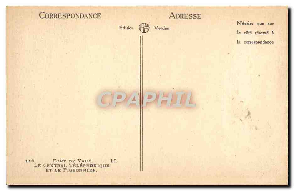 Fort de Vaux — Galerie souterraine — Édition Verdun — Verso