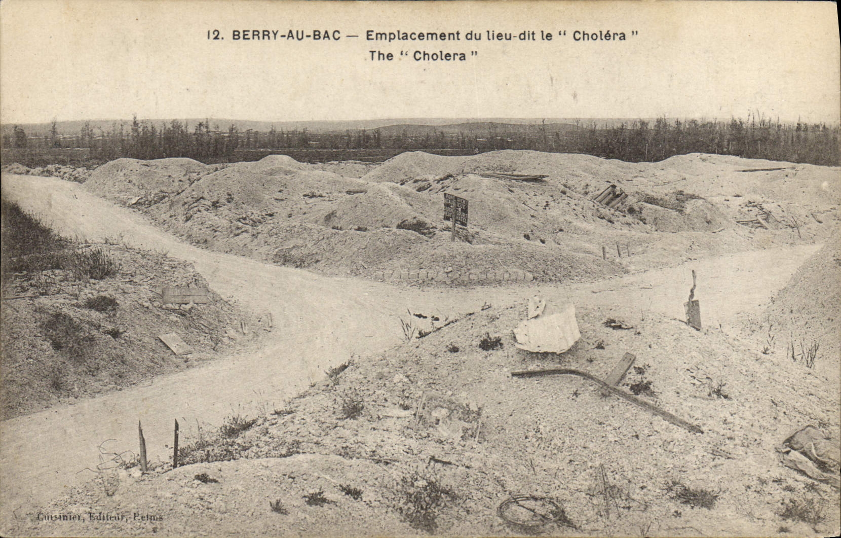 Berry-au-Bac — Lage des Ortsnamens "Choléra" — Cuzinier, Verlag, Petins