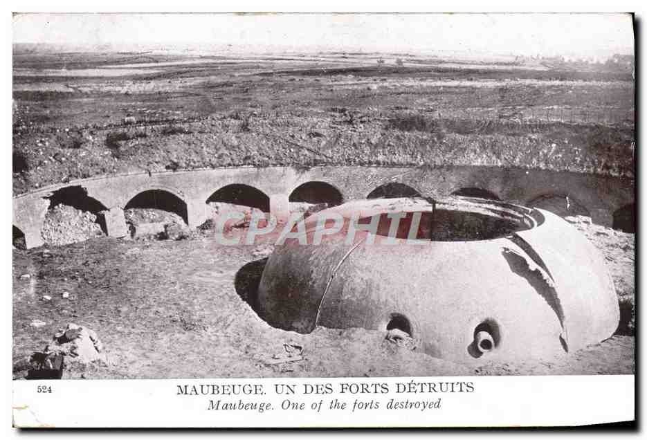 CPA Militaria Maubeuge Un Des Forts Detruits