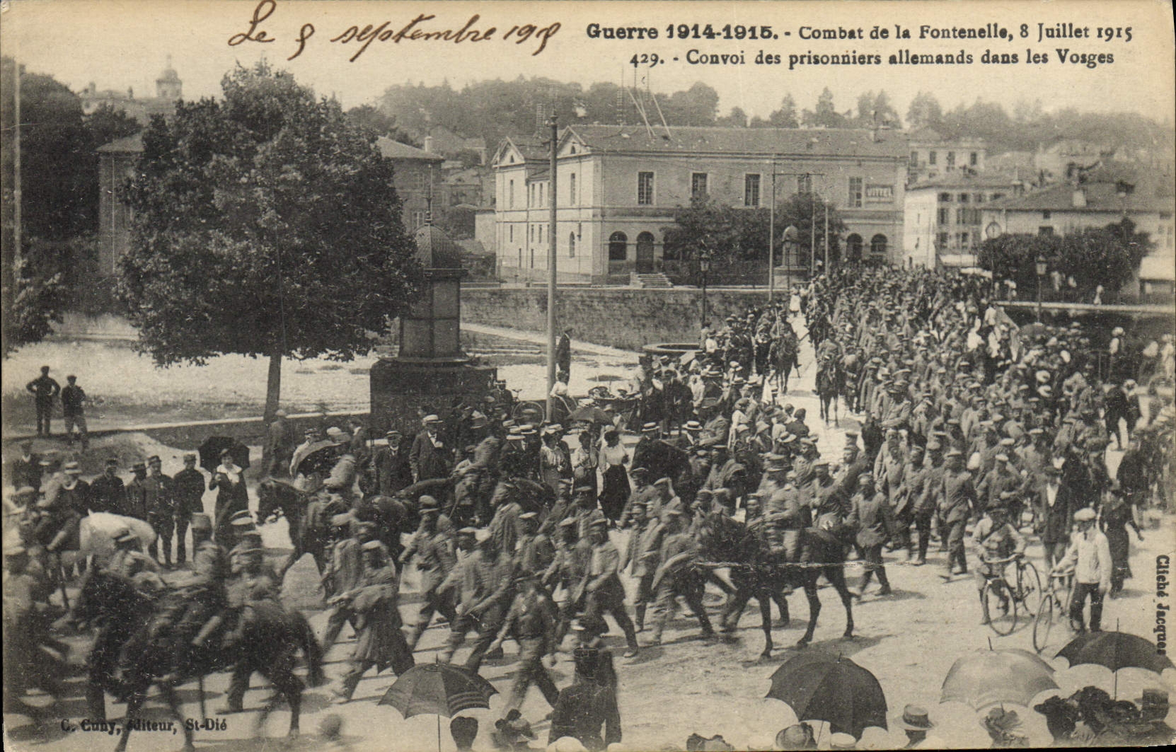 Combattimento alla Fontenelle — Convoglio di prigionieri tedeschi, 8 luglio 1915 — C. GUNY, editore, St-Dié