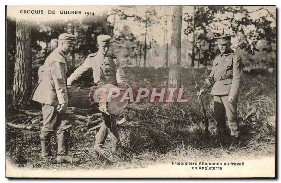 Duitse gevangenen die werken in Groot-Brittannië — Oorlogsschets 1914 — n°26