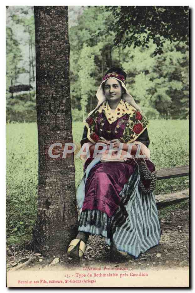 CPA Folklore Ariege Type de Bethmalaise pres Castillon