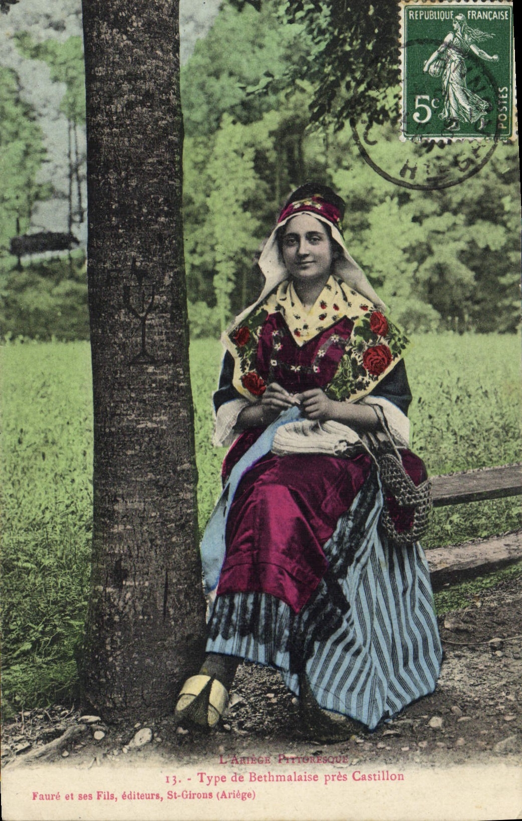 CPA Folklore Ariege Type de Bethmalaise pres Castillon