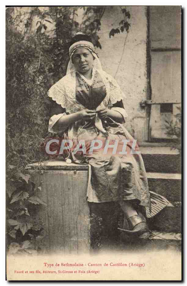 CPA Folklore Ariege Type de Bethmalaise Canton de Castillon Ariege 