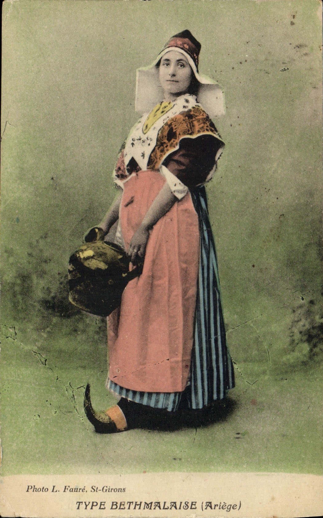 CPA Folklore Type Bethmalaise Ariege 