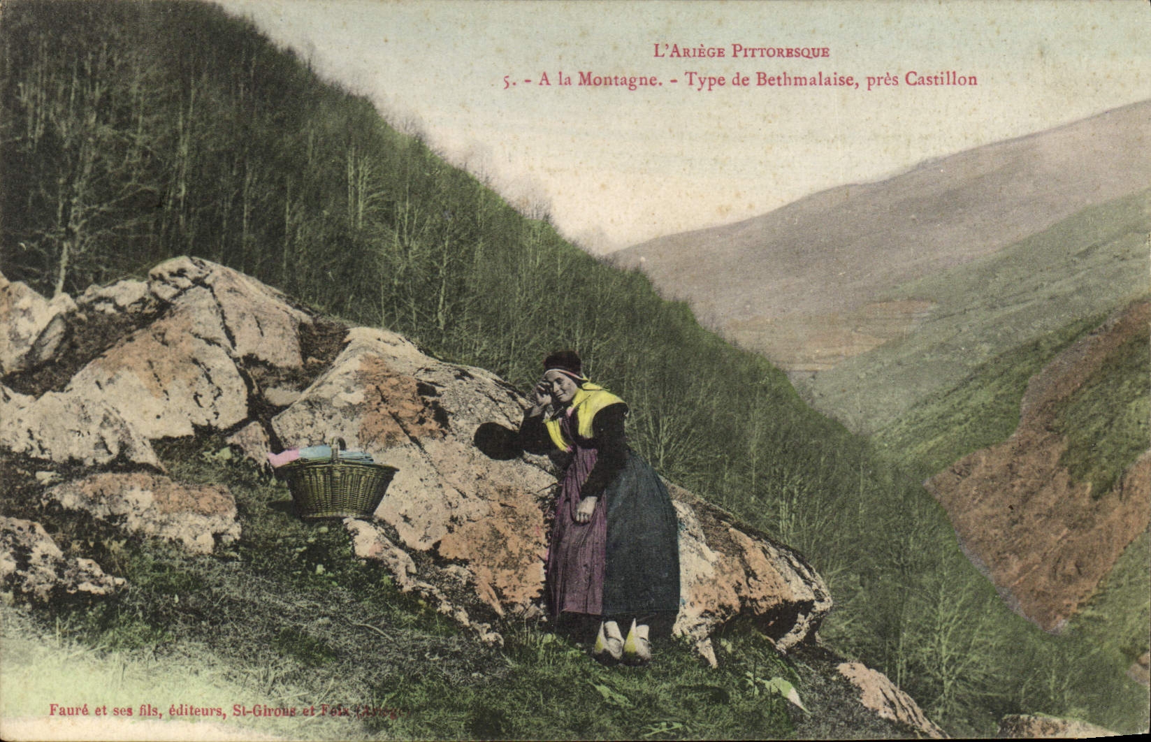 CPA Folklore Ariege A la montagne Type de Bethmalaise pres Castillon 