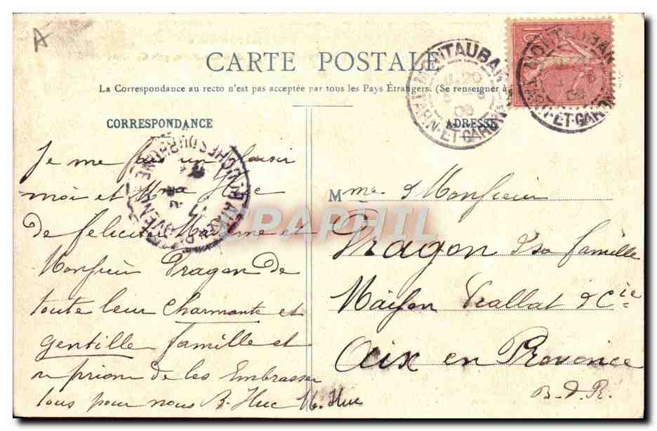 CPA Folklore Ariege A la montagne Type de Bethmalaise pres Castillon  — Verso