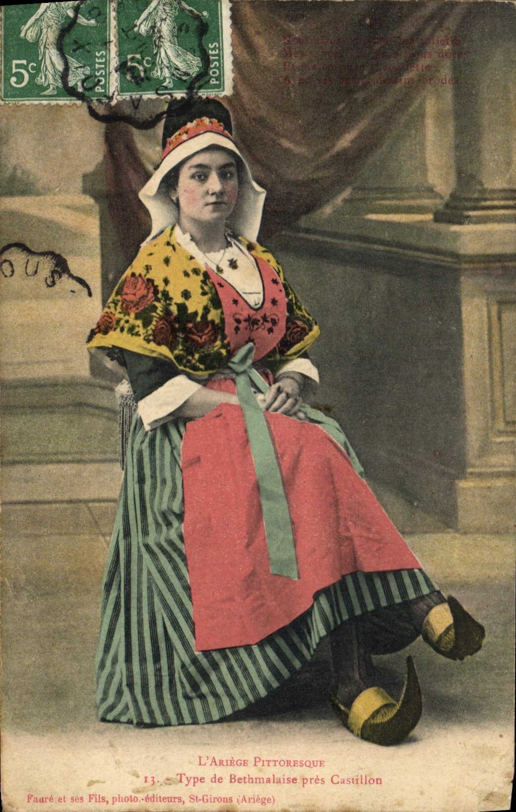 CPA Folklore Ariege Type de Bethmalaise pres CAstillon 